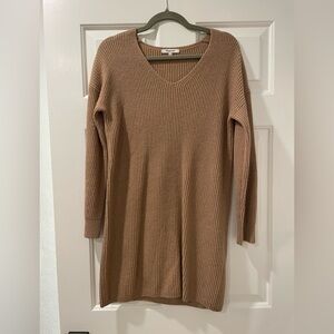 Madewell Tan Ribbed Mini Dress